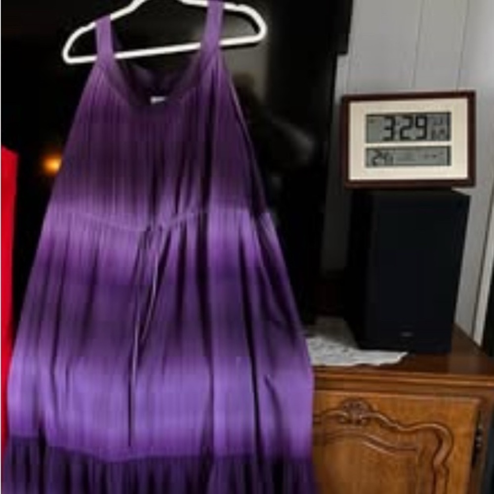 Elegant Purple Sleeveless Dress